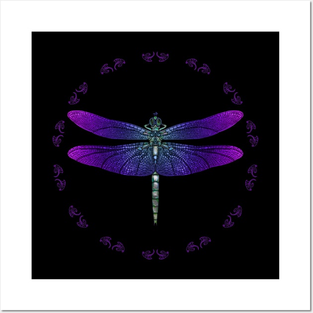 Iridescent Dragonfly Wall Art by Erno